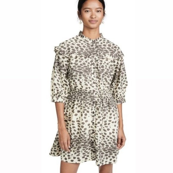 Sea New York Leopard Print Tiered Mini Dress - Picture 1 of 9